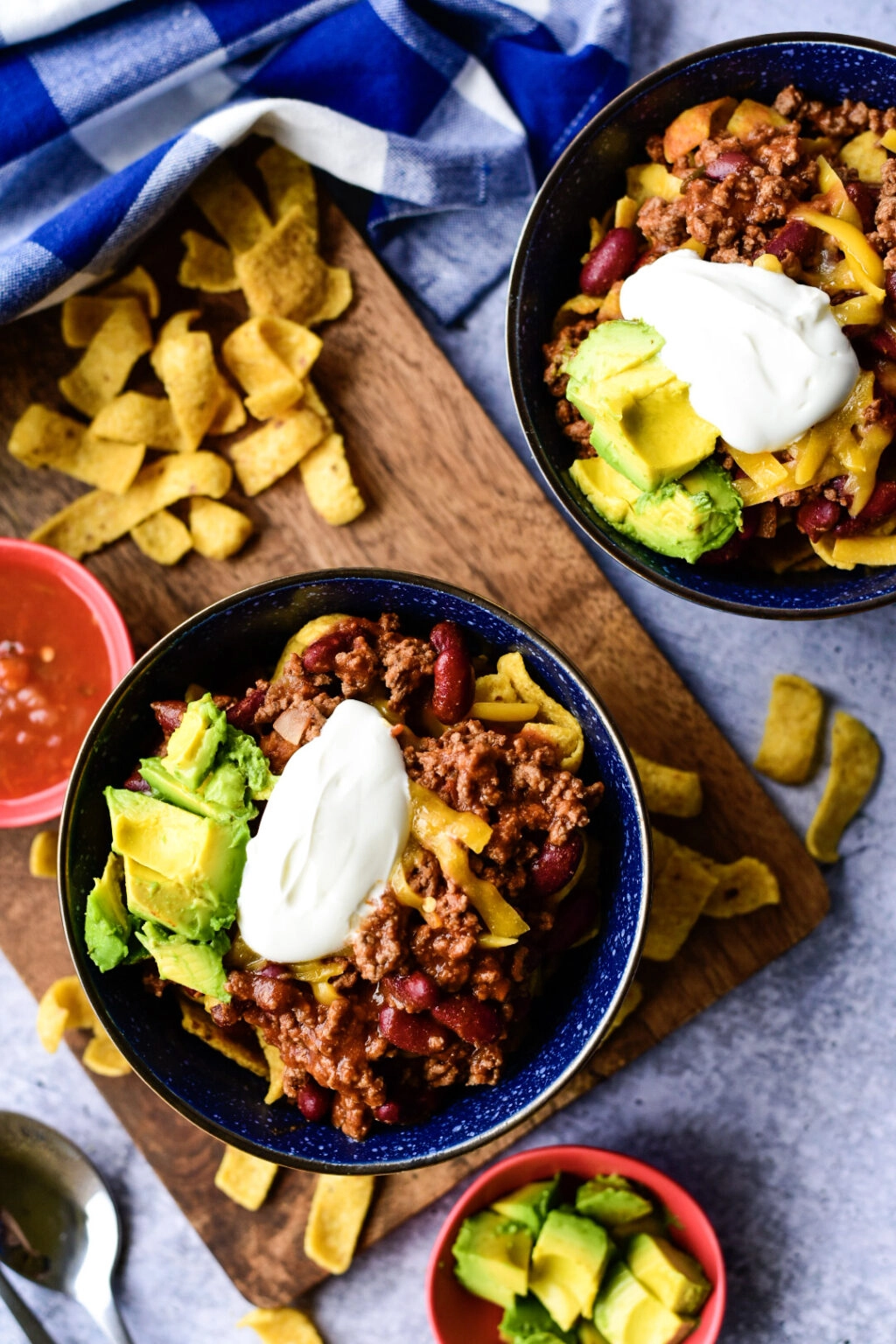 Overhead shot of Southwestern Frito Pie