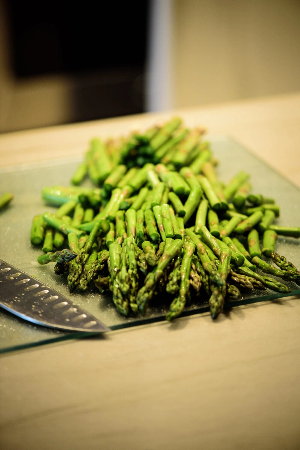 chopped fresh asparagus