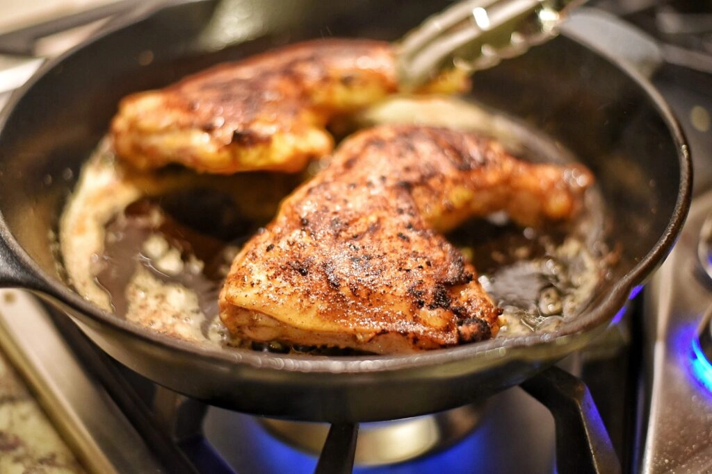 Pan Frying Chicken