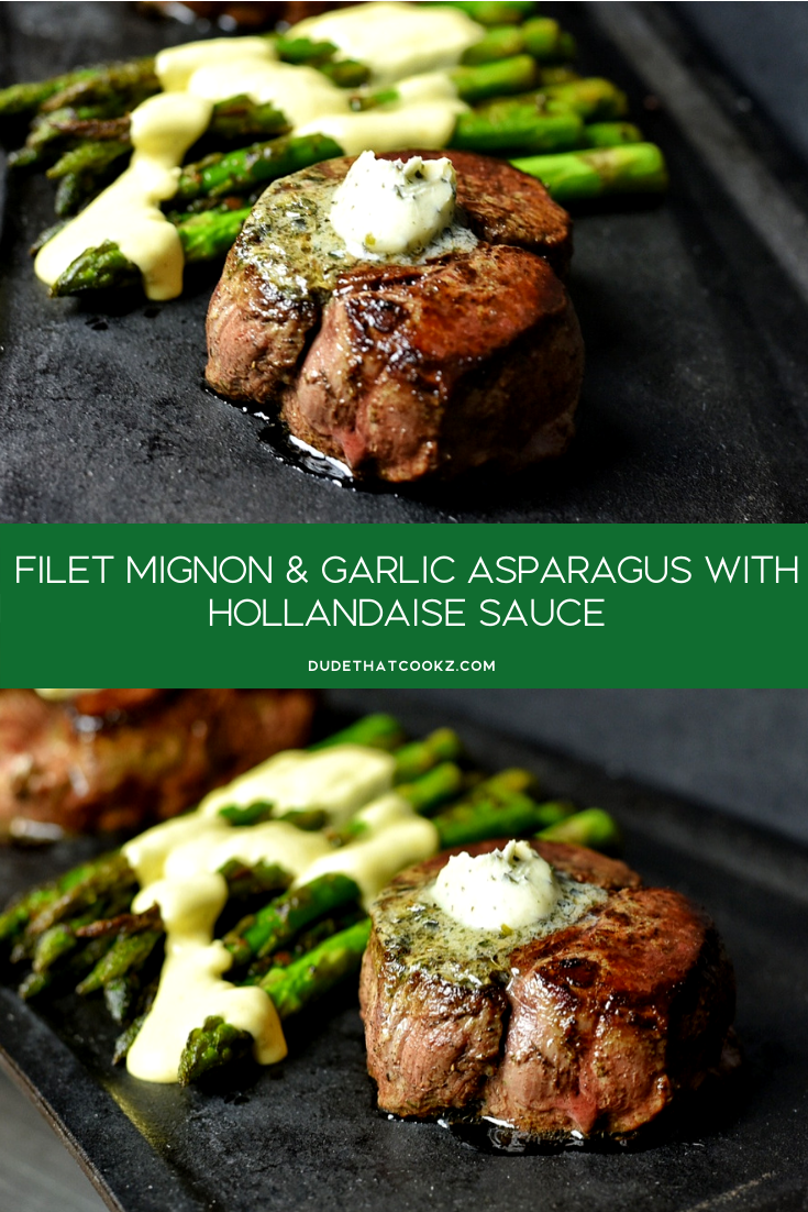 Filet Mignon With Sauteed Asparagus & Hollandaise Sauce