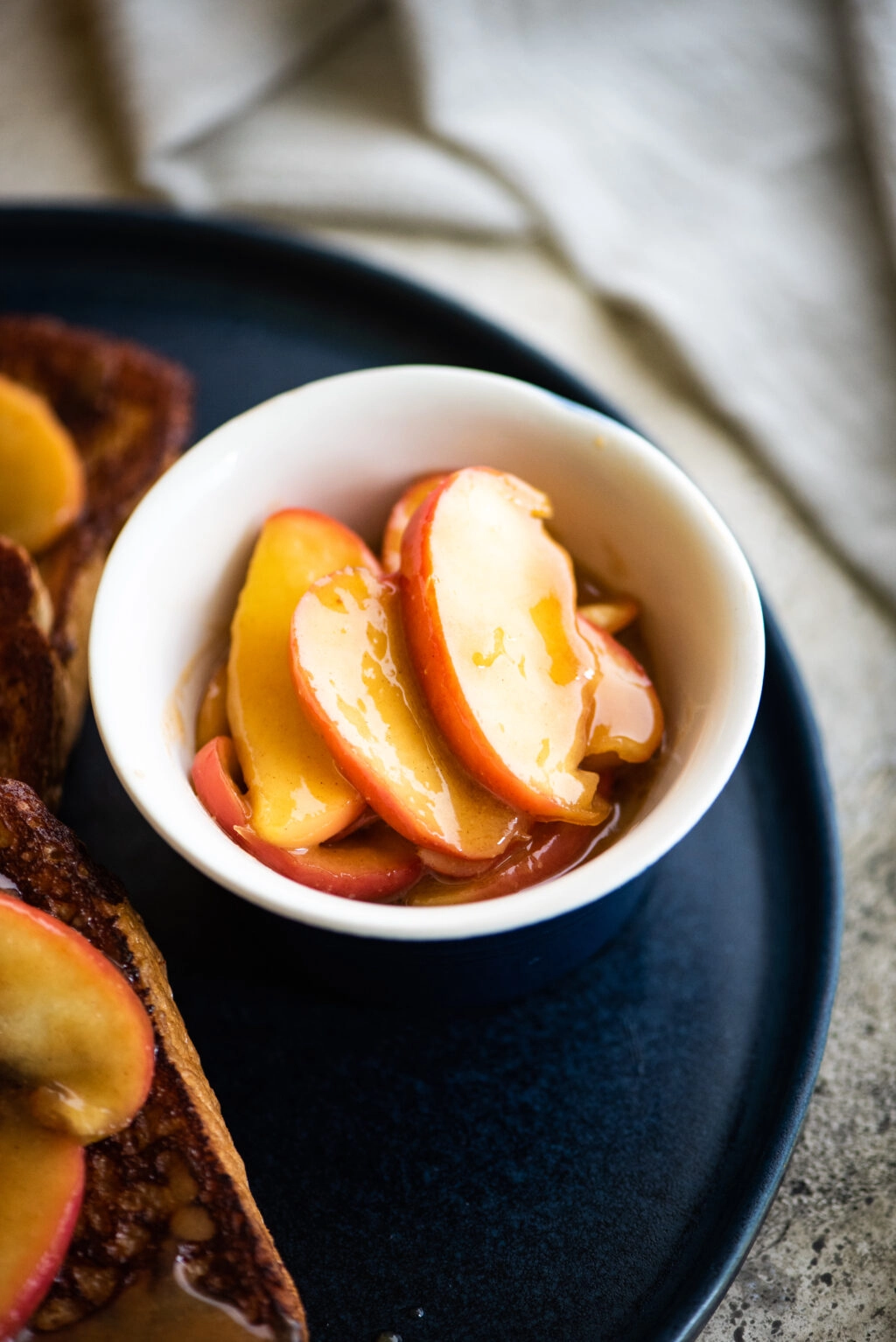 small bowl of caramelized apples