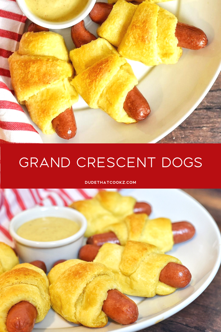If you love crescent rolls and hot dogs why not combine the two! Say hello to my Grand Crescent Dogs. The buttery crescent roll with an all beef hot dog can be a change in the right direction. And the Kung Fu mustard sauce will enhance this hot dog experience and give it a kick. #fingerfood #crescentdogs #hotdogs #apps #gamedaysnacks #easyrecipes #rollups
