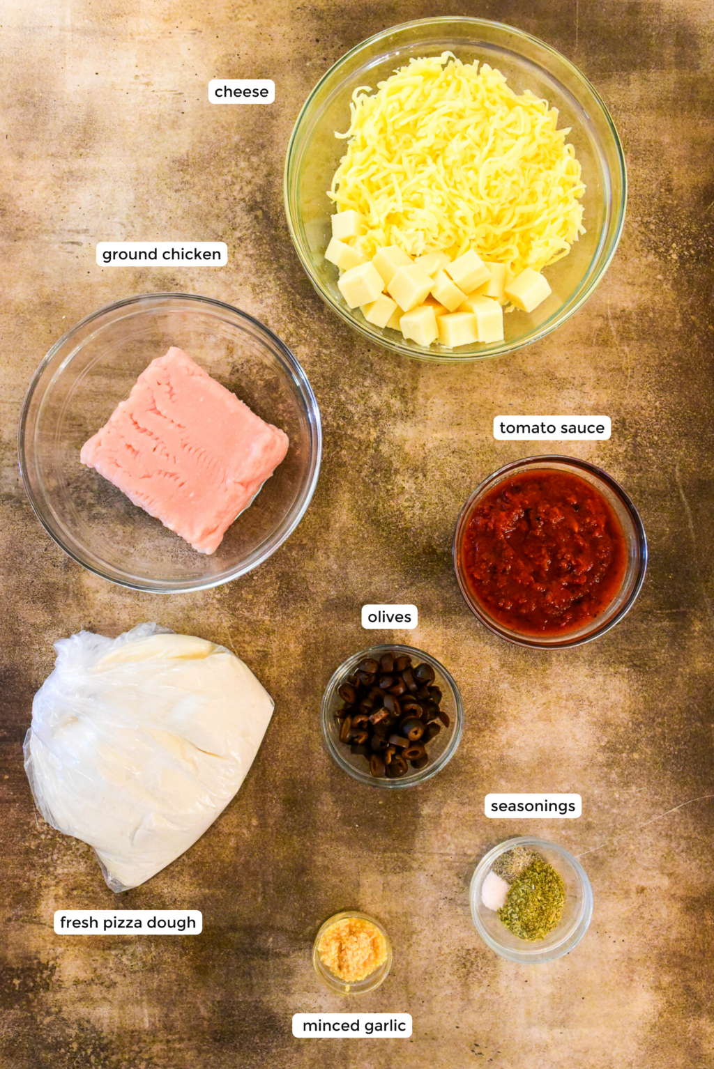 cast iron chicken pizza ingredients