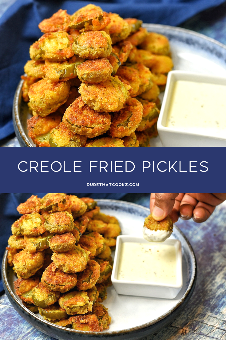 When game time is around the corner and you're trying to think of a good quick bite to prepare, these Creole Fried Pickles will come in right on time. The seasoned crust along with the sour crunch you get from the pickle will have you eating more than just one. Enhance your game day experience by giving these fried delights a try! #pickles #gameday #snacks #appetizers #Cajun #Creole #friedpickles #appetizerrecipes