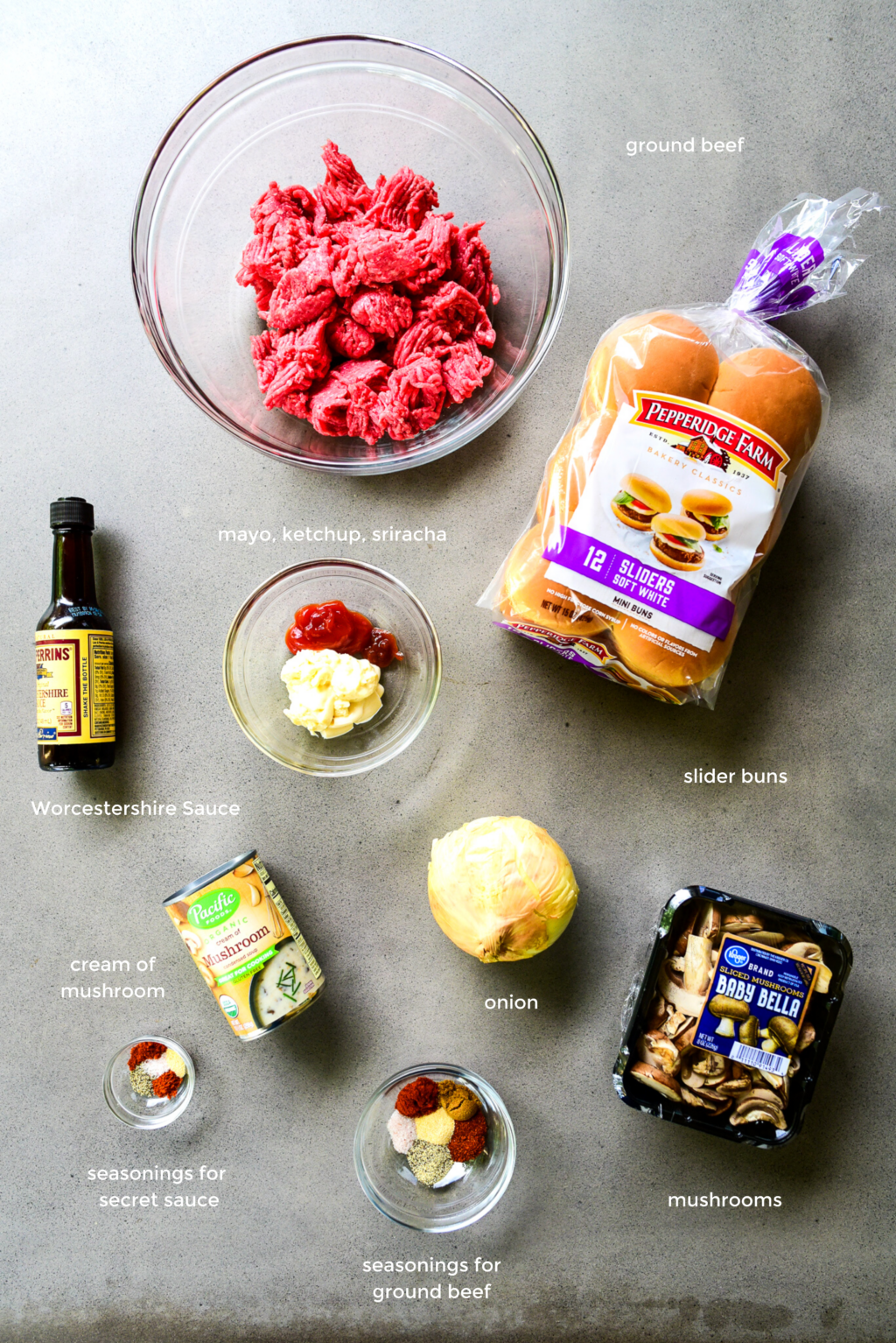 mushroom and swiss slider ingredients