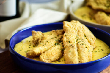 Cajun fried orange roughy with cheese grits