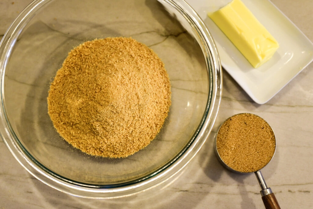 Ingredients for the graham cracker crust