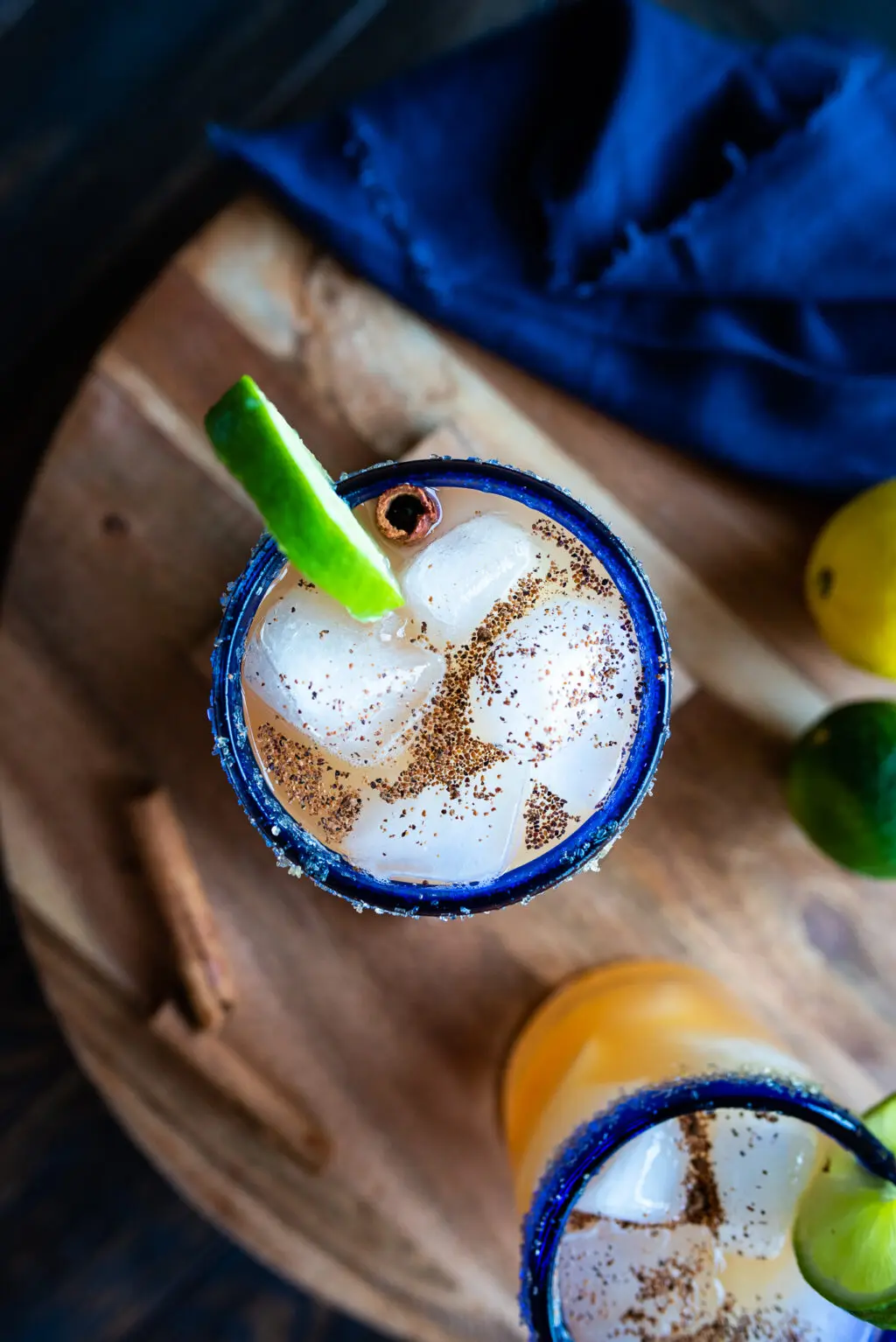 overhead shot of tiki margarita