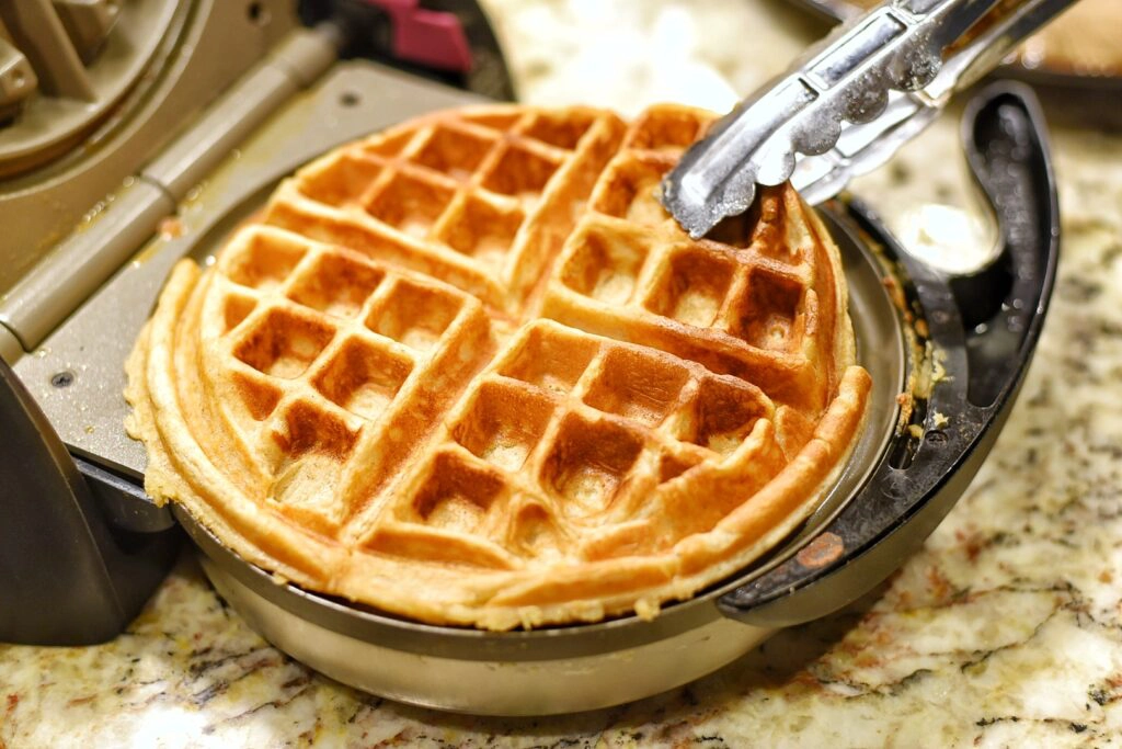 Waking waffle for Sweet & Sticky Chicken Waffle Sliders