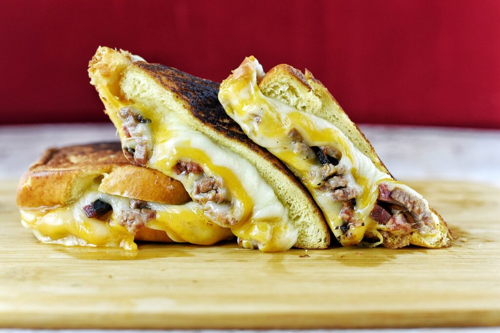 A winning combination! Brisket and grilled cheese.