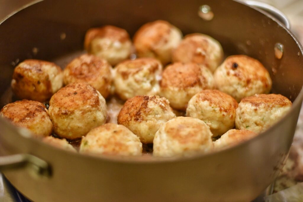 Making the Chicken Meatballs