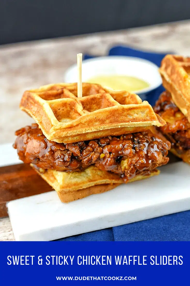 Sweet & Sticky Chicken Waffle Sliders