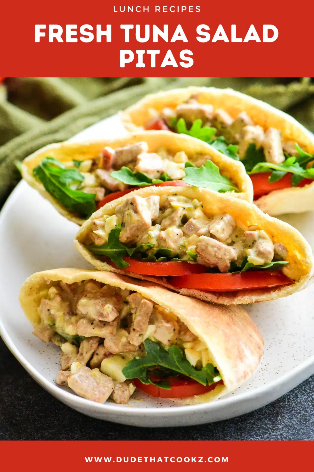 fresh tuna salad pitas