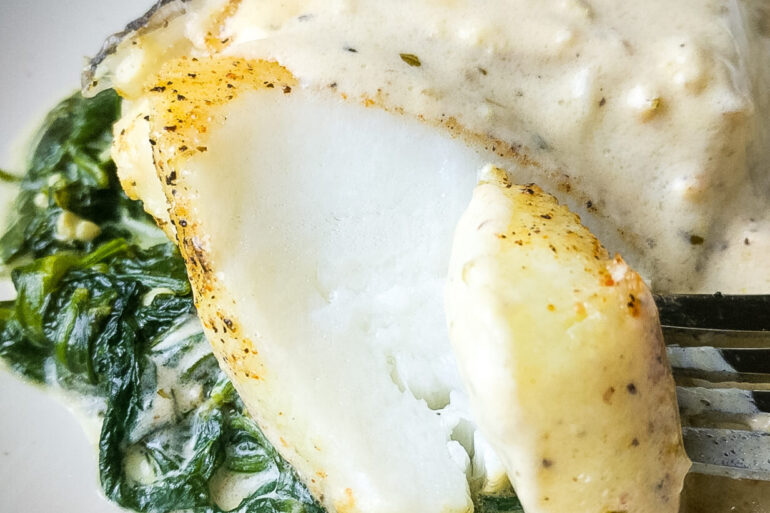 Foil Baked Chilean Sea Bass with Lemon Parmesan Cream Sauce Dude That