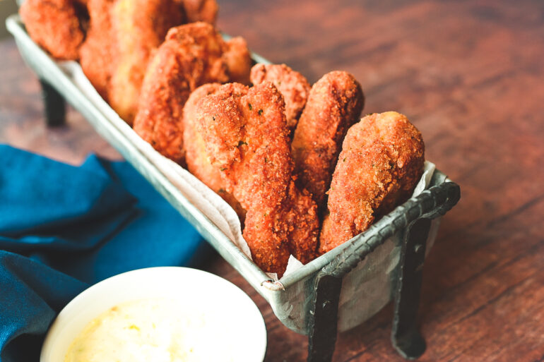 Crispy Fried Red Snapper Fish Sticks