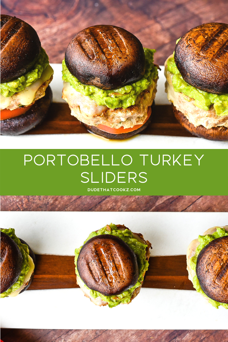 Sometimes I'm in the mood for a good burger, but I also want to try to eat on the healthier side. Well you can have both with my Portobello Mushroom Turkey Sliders! #turkeyburgers #sliders #mushroomsliders #mushroomcaps #mushroomburger #potobellomushrooms #glutenfreeburger #lowcarbburger #lowcarb #burgers #healthyburger #healthydinners #gamedaysnacks #glutenfree #ketorecipes #keto