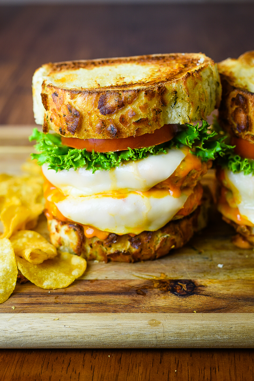 Double Buffalo Chicken Burger