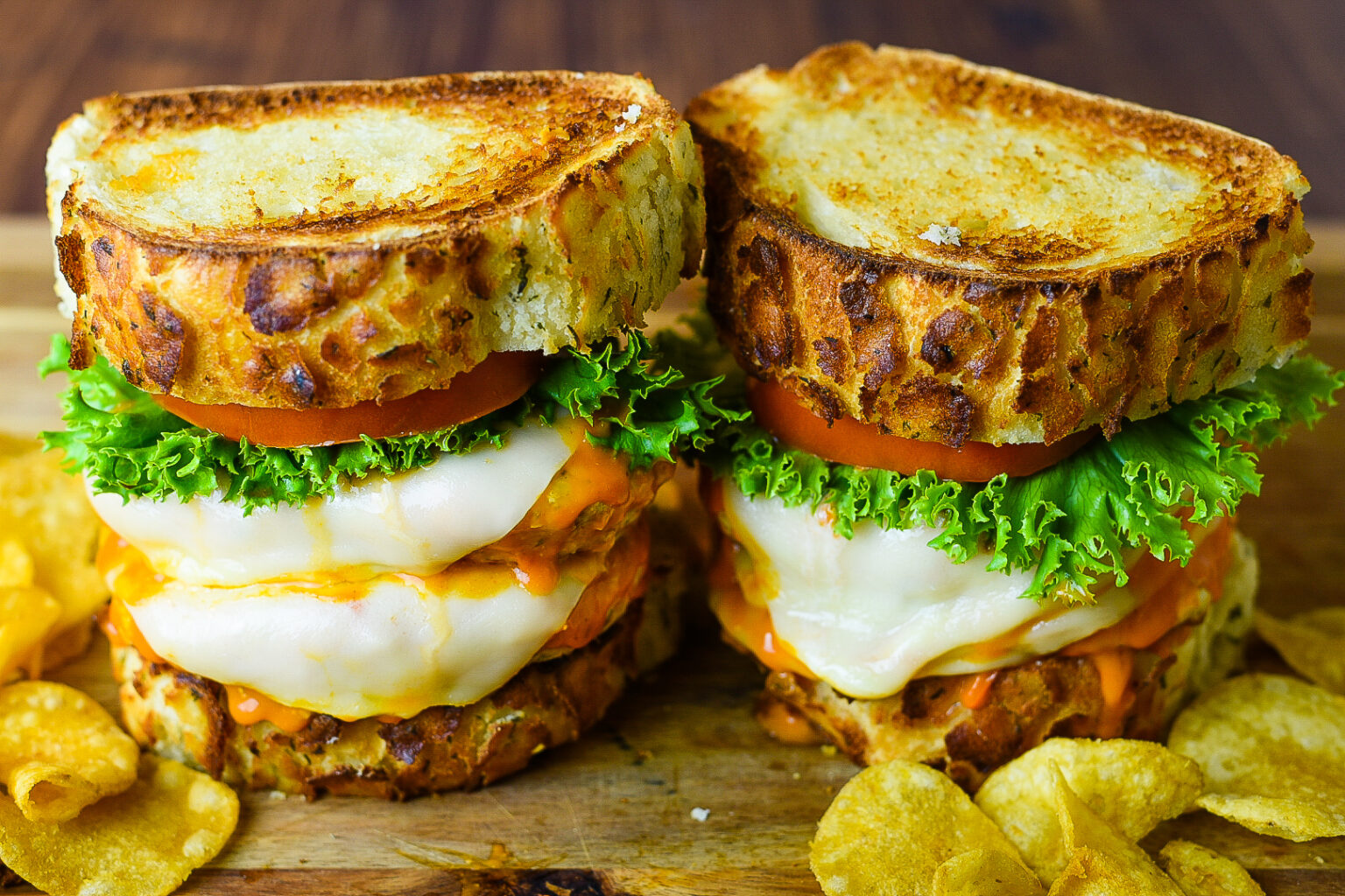 Double Buffalo Chicken Burger | Dude That Cookz