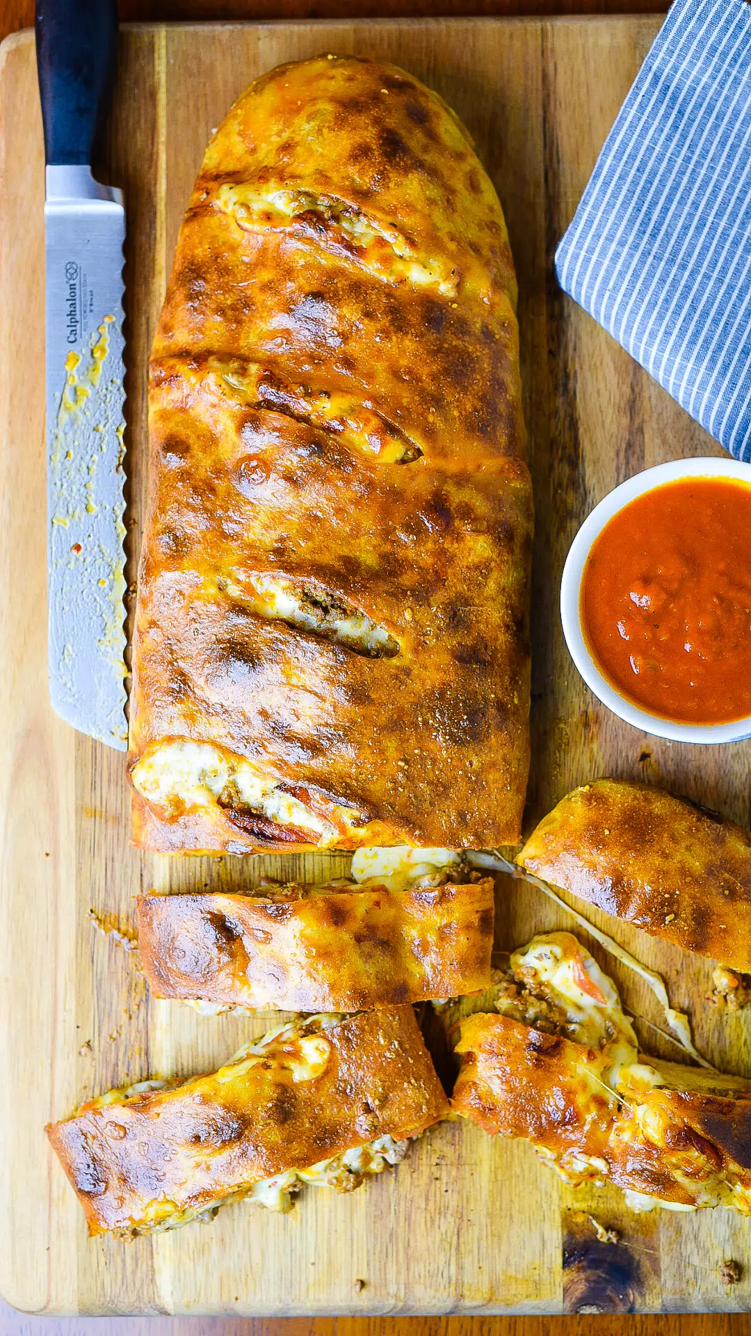 Italian Beef and Pepperoni Stromboli