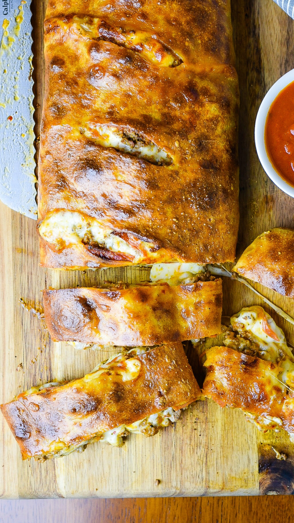 Italian Beef and Pepperoni Stromboli