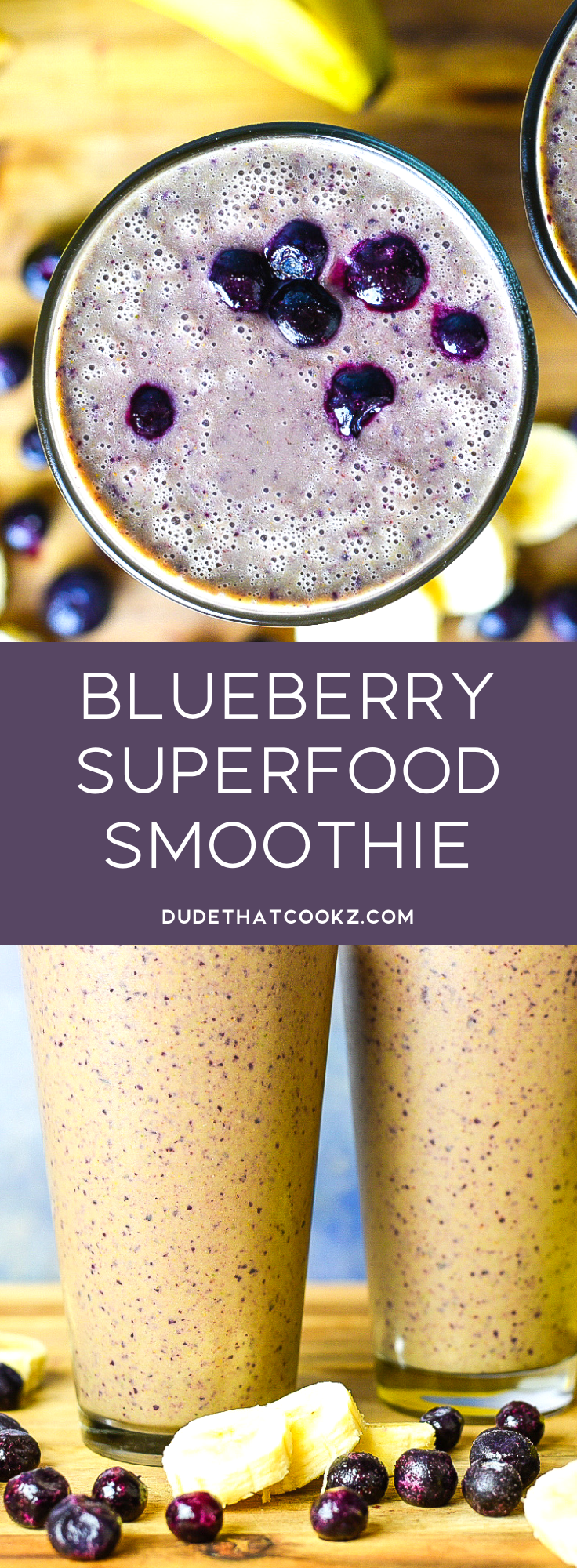 A go to for myself when I'm feeling like I need a nutritional boost is called the Blueberry Superfood Smoothie. This is a pretty simple combination of great tasting ingredients that will help you more than you realize. #smoothie #superfood #tumeric #ginger #bluberries #smoothierecipes #breakfastsmoothie #breakfast #blueberryrecipes #bluberries #superfoods #superfoodrecipes