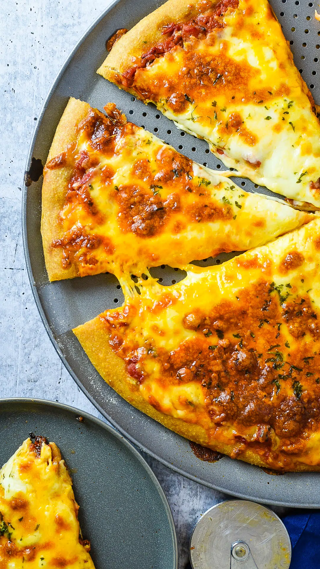 Four Cheese Pizza With Roasted Tomatoes