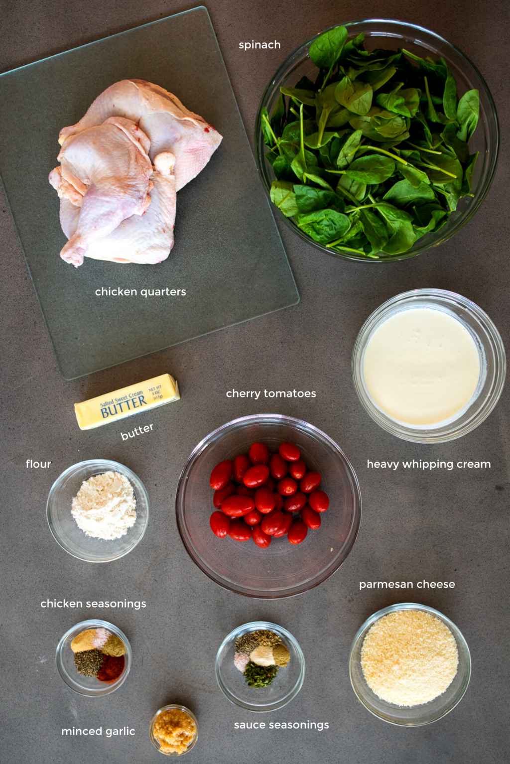 creamy tuscan chicken ingredients