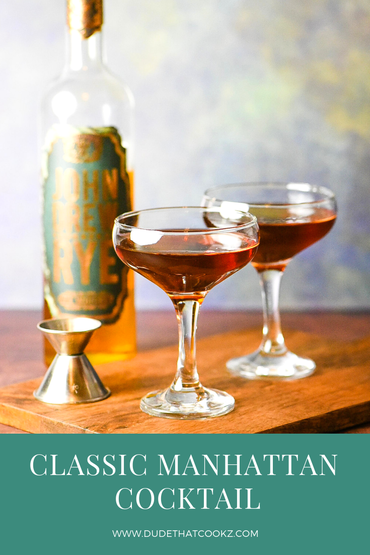 The Classic Manhattan blends sweet vermouth with bitters and the strength of a Rye whiskey to create a boozy and delicious cocktail. #cocktails #cocktailrecipe #manhattancocktail #boozy #ryewhiskey #ryewhisky