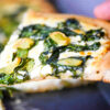 Roasted Garlic and Spinach Parmesan Pizza