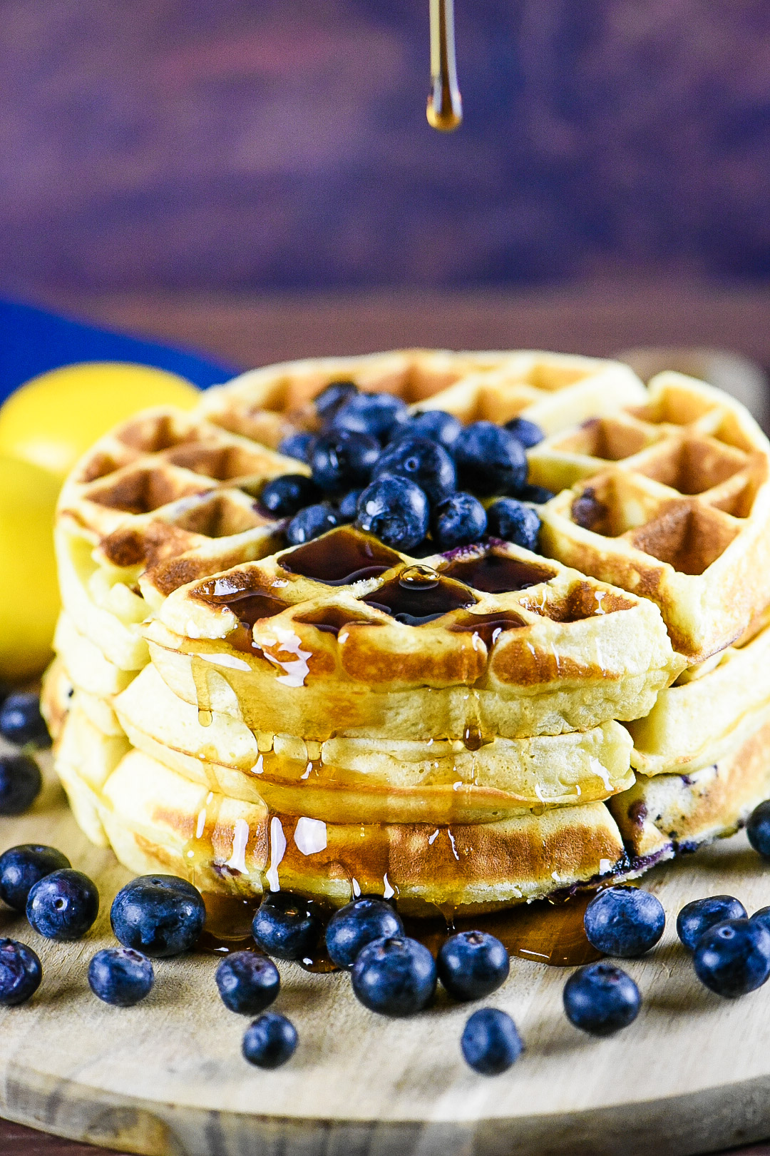 Blueberry Lemonade Belgian Waffles | Dude That Cookz