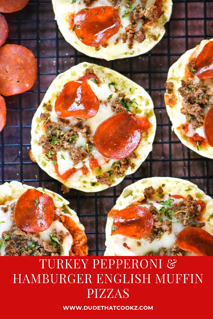 Turkey Pepperoni & Hamburger English Muffin Pizzas