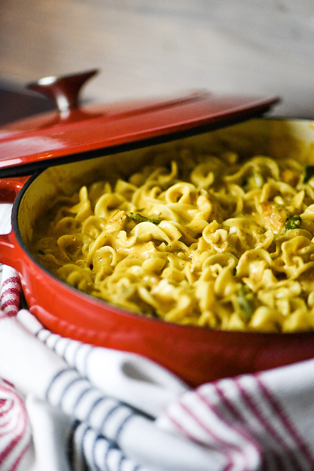 Creamy Chicken Roasted Poblano Pasta