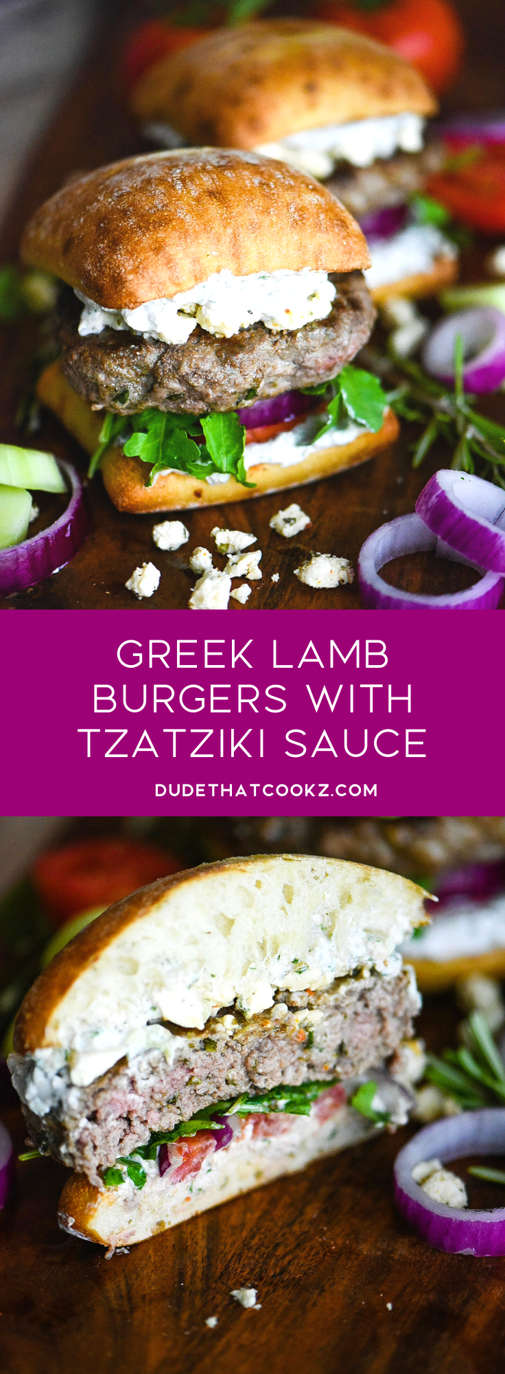 Greek Lamb Burgers with Tzatziki Sauce