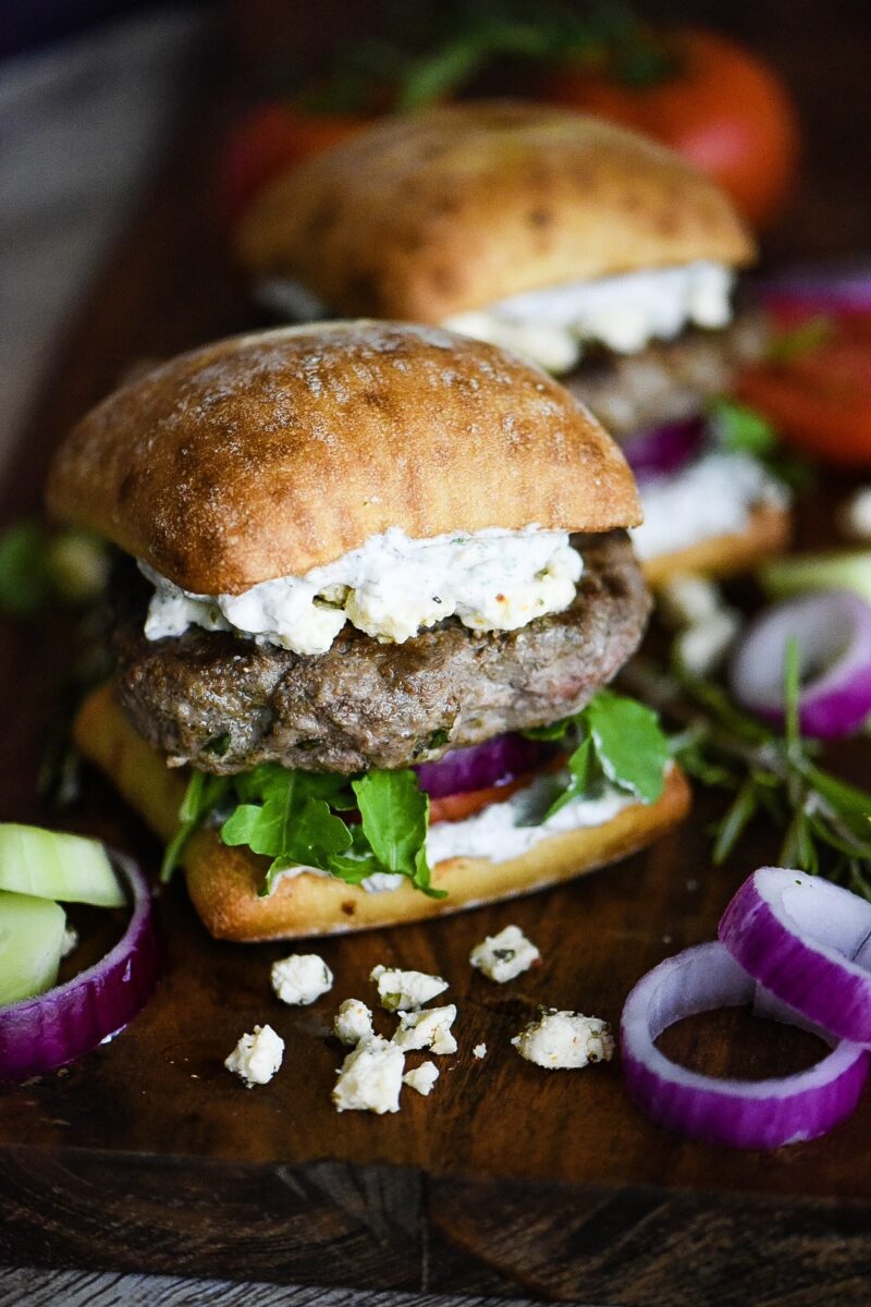 Greek Lamb Burger with Tzatziki Sauce | Dude That Cookz