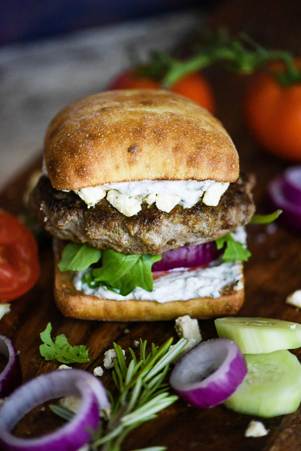 Greek Lamb Burgers with Tzatziki Sauce