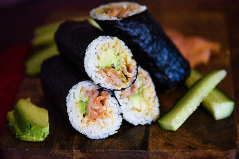 Smoked Salmon Sushi Burrito