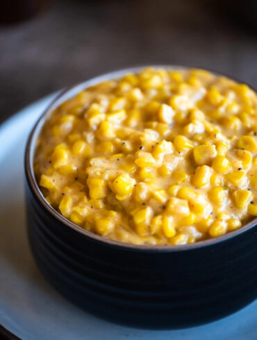 close up of southern creamed corn