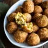 arancini balls stuffed with smoked mozzarella