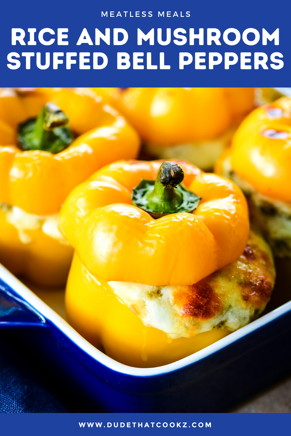 Rice and Mushroom Stuffed Bell Peppers