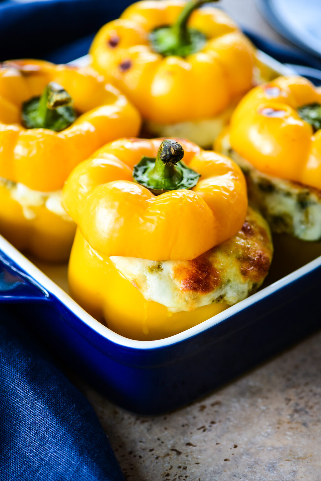 rice and mushroom stuffed bell peppers