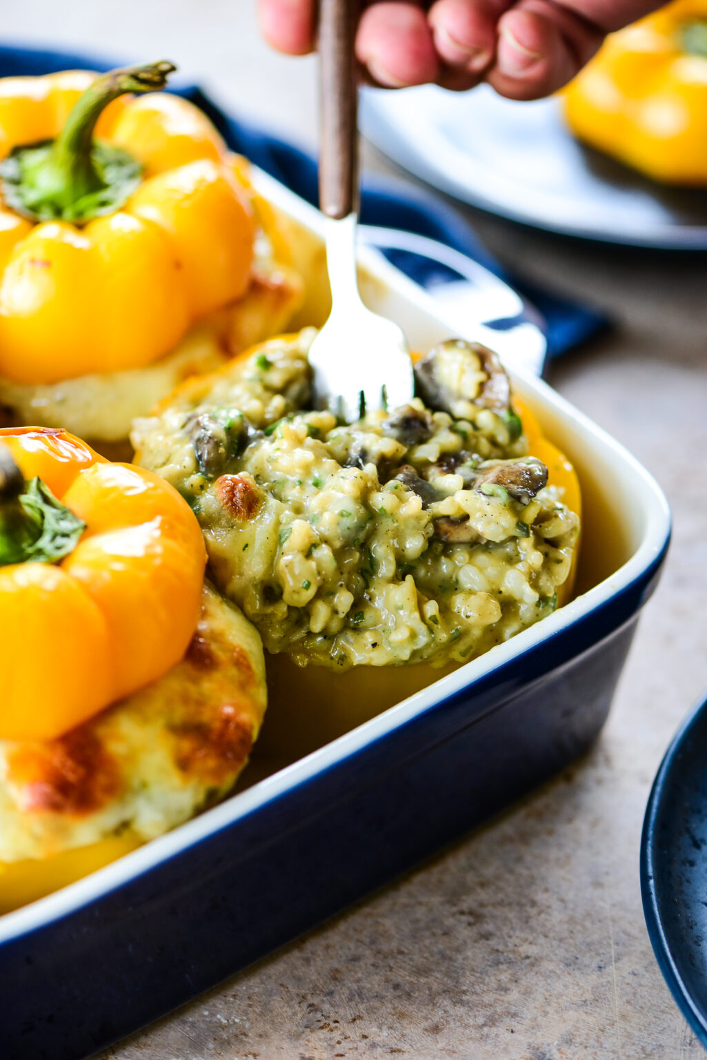 Rice & Mushroom Stuffed Bell Peppers Dude That Cookz