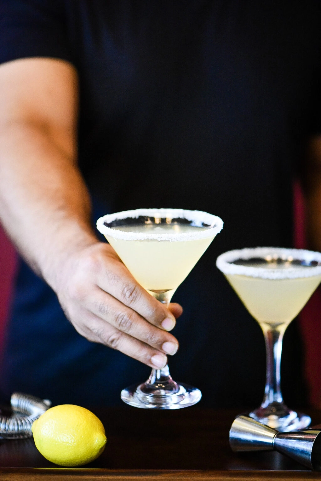 LEMON DROP MARTINI Drinking Glass