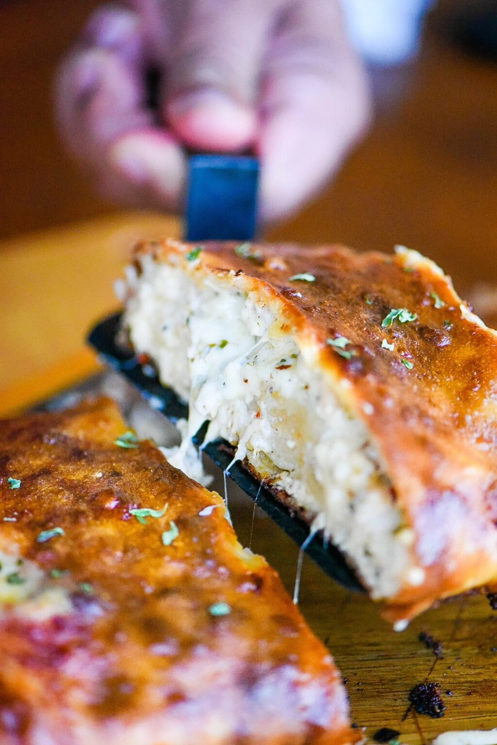 Ground Chicken Three-Cheese Stromboli