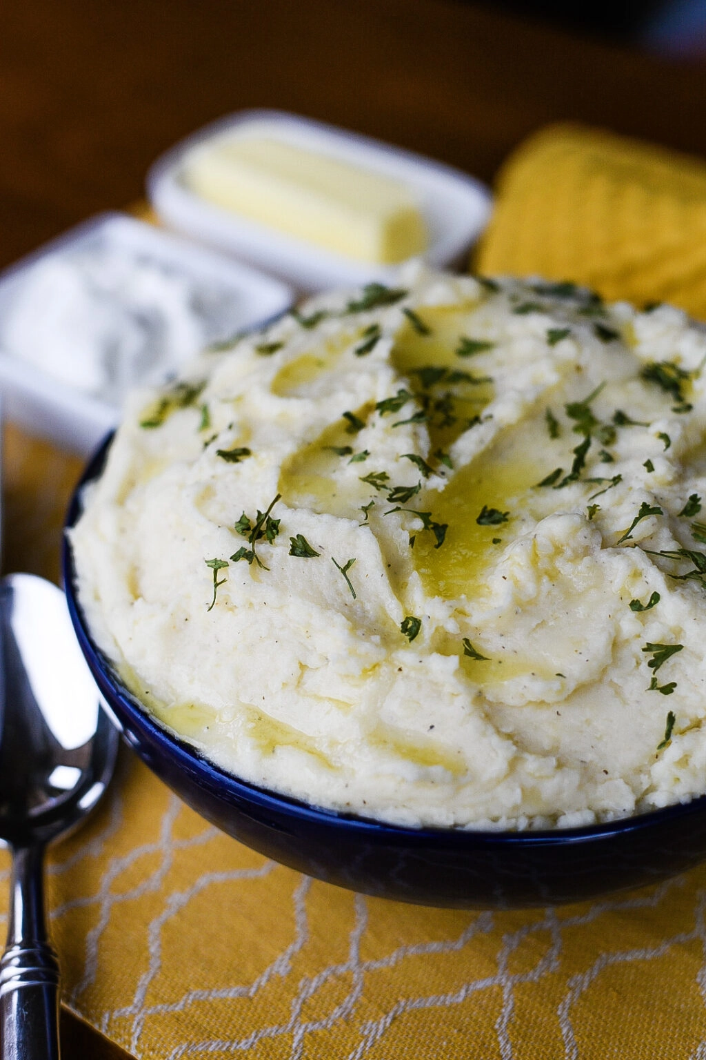 Creamy Cheddar Mashed Potatoes