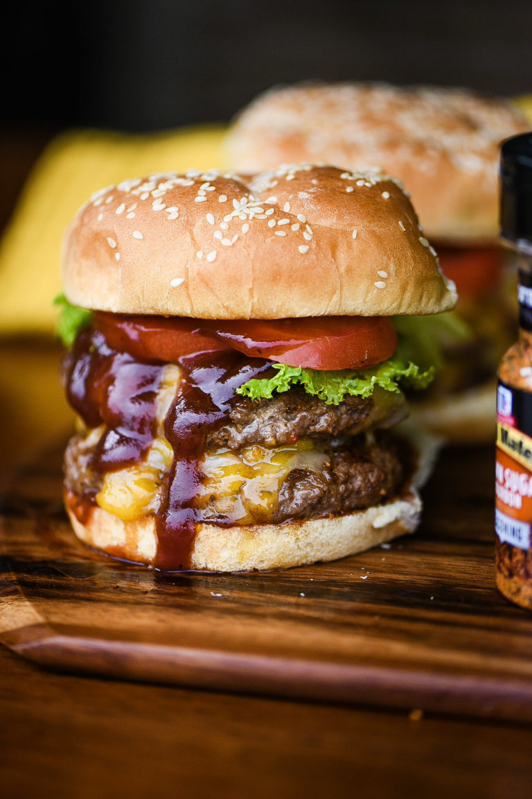 Double BBQ Cheddar Burger | Dude That Cookz