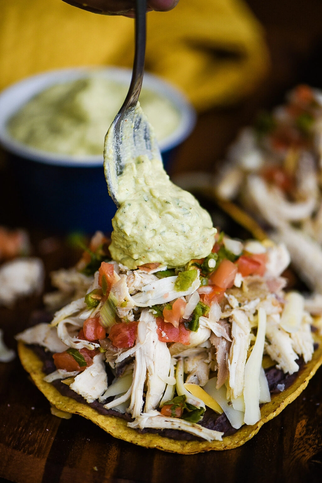 Shredded Chicken Tostadas