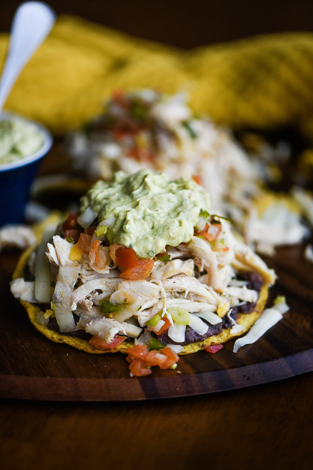 Easy Shredded Chicken Tostadas | Dude That Cookz