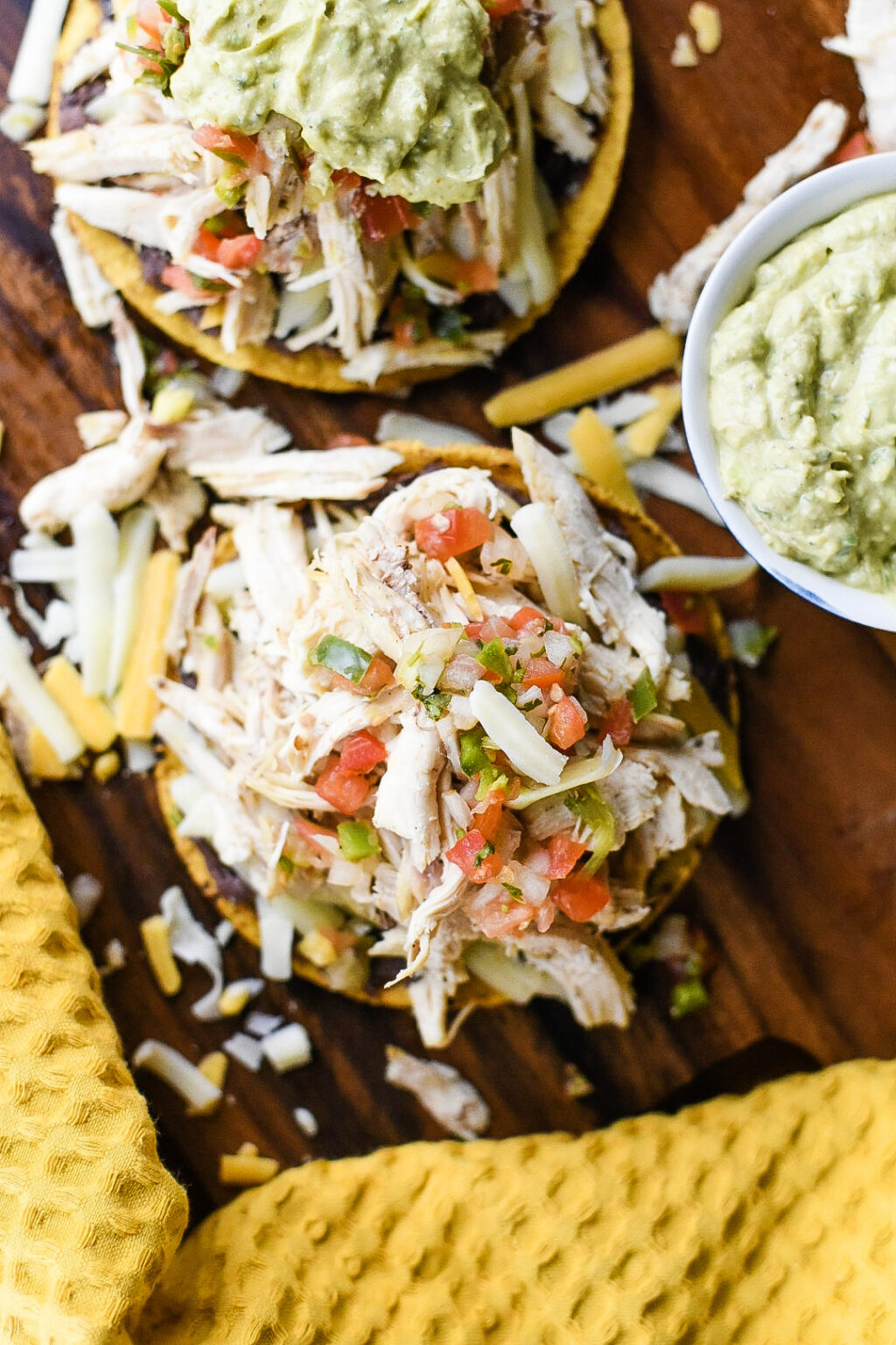 Easy Shredded Chicken Tostadas | Dude That Cookz