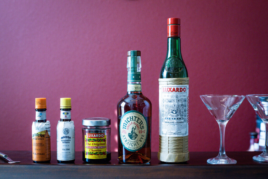 Fancy Free cocktail ingredients