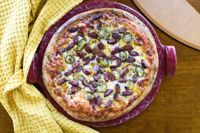 Spicy Beef Sausage Pizza